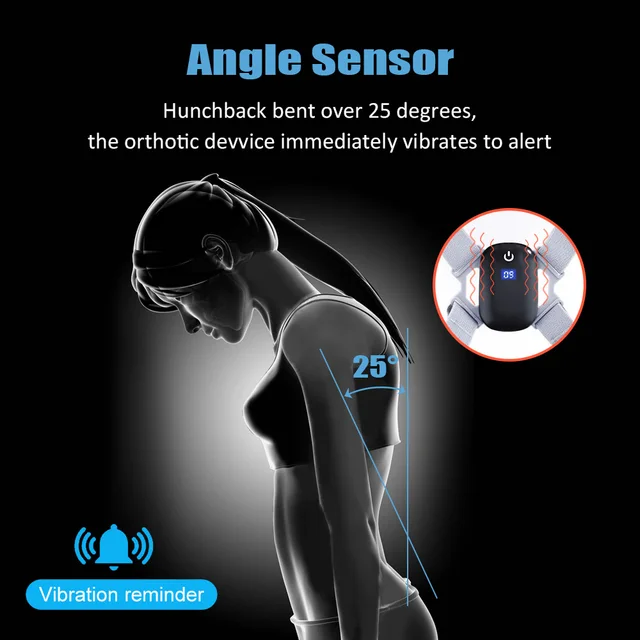 Back Smart Posture Corrector Belt with Sensor Orthosis Invisible Reminder ສໍາລັບຜູ້ໃຫຍ່ ແລະເດັກນ້ອຍ 3