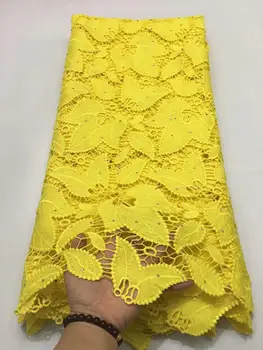 

guipure lace fabric with stones 2019 high quality african swiss voile lace fabric african milk silk lace for women 5yards