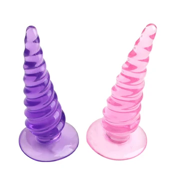Rotating Thread Dildo With Soft Jelly Suction Cup Sex Toys For Woman Men Realistic Penis Butt Plug Erotic Women's Anal Massager 3