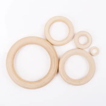 

11 size Fine quality Natural Wood teething beads Wooden Ring Children Kids DIY wooden Crafts Jewelry Making