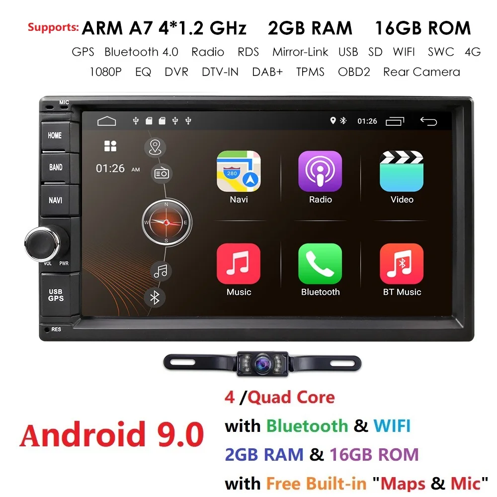 Flash Deal Double DIN Android 9.0 Car Multimedia Player No DVD OBD2 MP5 Touch Screen Digital Display Bluetooth USB Autoradio WIFI DVR 1 Flash Deal Double DIN Android 9.0 Car Multimedia Player No DVD OBD2 MP5 Touch Screen Digital Display Bluetooth USB Autoradio WIFI DVR 1