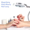 Microblading Tattoo 8X Magnifying Nail Art USB Cold Light Led Non Slip Equipment Clamp Table Glass Lamp For Beauty Salon 4