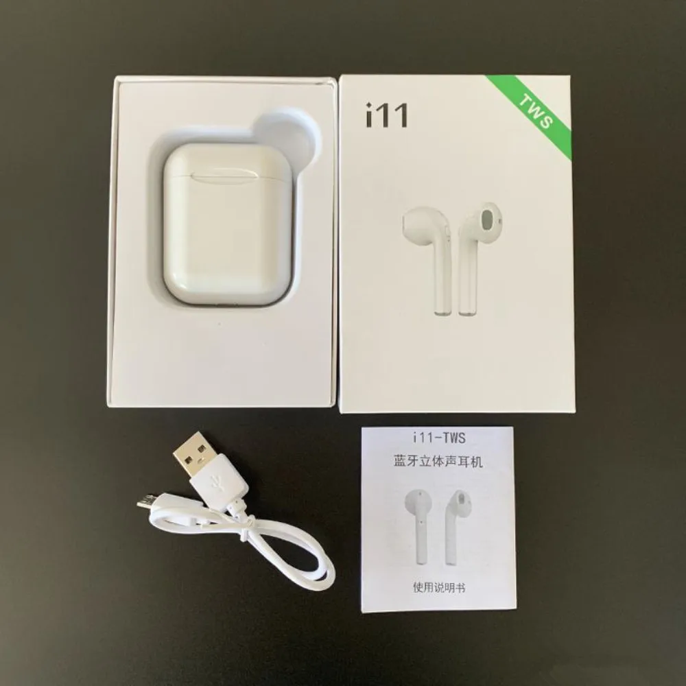 

i11 Original Wireless Bluetooth i11-tws Earbuds Ture Double Earphones Twins Earpieces Stereo Music Headset For iPhone 8 Plus