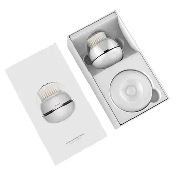 

Vibration Cleansing Brush Wireless Charging Waterproof 2 Brush Heads 3 Modes Exfoliating Durable Electric Cleansing Massager