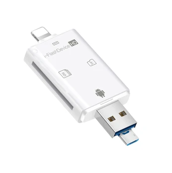 

3in1 Micro USB TF SD Card Reader SDHC Microsd Adapter Memory Cardreader for Iphone 11 X 8 IOS Android Phone for Samsung MacBook