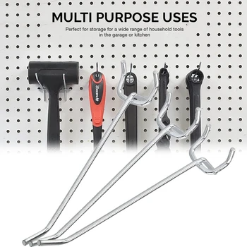 

30Pcs 4/6/8-Inch Pegboard Hooks and Organizer Assortment