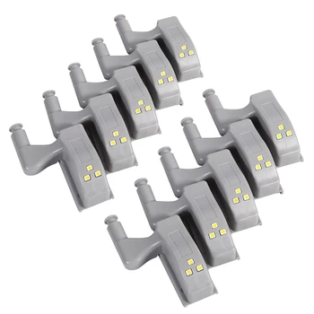 

10Pcs Hinge LED Sensor Light for Kitchen Cabinet Cupboard Closet Night Lights, Living Room/Bedroom/Wardrobe Night Lights