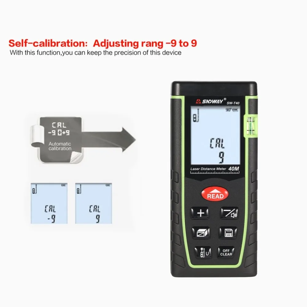 SNDWAY Laser Rangefinder 100M 80M 60M 40M Laser Distance Meter Range Finder distance measurer Laser Tape Measure Distance Tool SNDWAY Laser Rangefinder 100M 80M 60M 40M Laser Distance Meter Range Finder distance measurer Laser Tape Measure Distance Tool