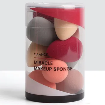 

New 10 PCS Natural And Smooth Puff Dry Wet Use Makeup Foundation Real Sponge Face Care Tools Cosmetic Accessories Powder Egg