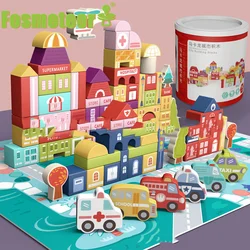Fosmeteor Juego de bloques de construcción para niños y niñas, juguete de construcción con figuras de piscina, bricolaje, Villa de vacaciones, castillo, regalo de cumpleaños, 115 piezas