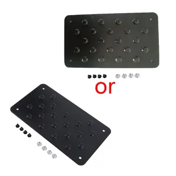

Black Aluminum Car Floor Mat Patch Non-slip Heel Plate Footrest Carpet Pedal Pad Car Mat Anti-skid New