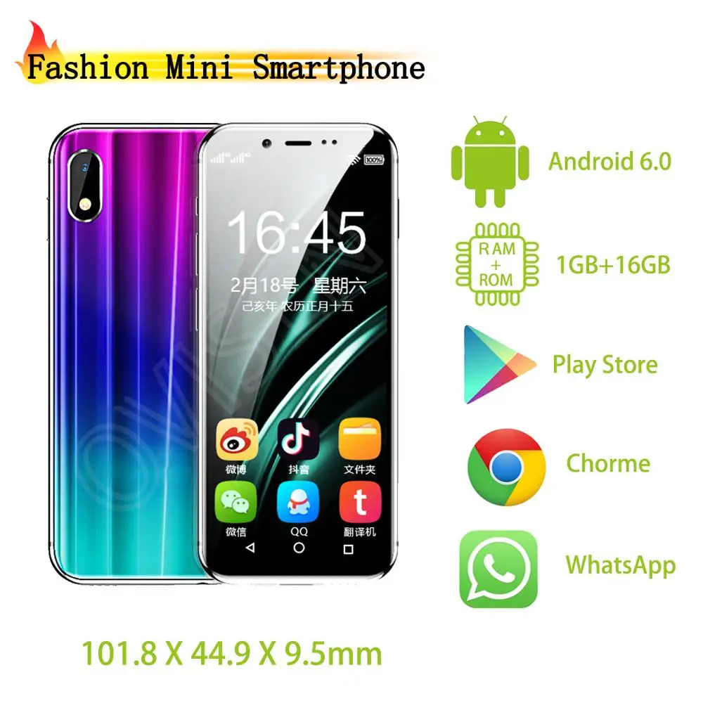 Карманный мини Android смартфон Anica i9s MTK6580 16GB Celular gps WiFi Face ID Google play супер маленькие мобильные телефоны PK XS 7S