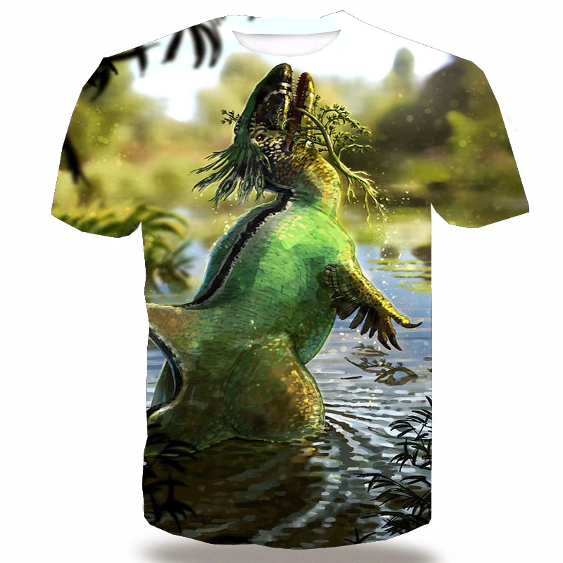 

UNEY Lizard T-shirt For Men US Size Tees Men's 3D Pattern Shirt Animal Tops Summer Plus Size Tops Short Sleeve