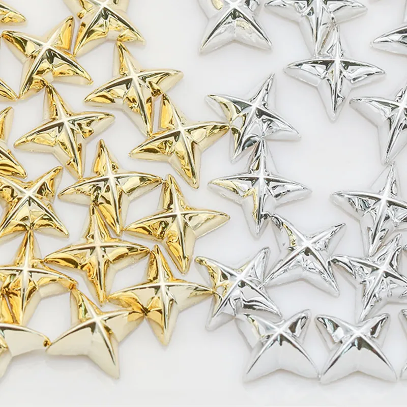 

Star Rivets Plating Rivet Accessories Acryl Punk Spikes Leather Crafts Silver/Gold Cross Studs Decorations Jeans Button Rivet