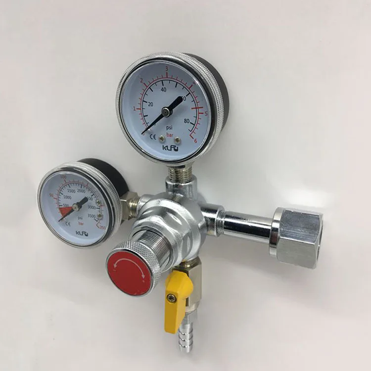 УГЛЕРОДНЫЙ диоксидный регулятор давления пива редуктор homebrew Co2 Регулятор Двойной манометр-пивной кегератор клапан сброса давления