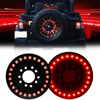 

Jeep Wrangler Spare Tire LED Third Brake Light, for JEEP JK 2007-2018 85 or 25 Red Beads Tire lamp