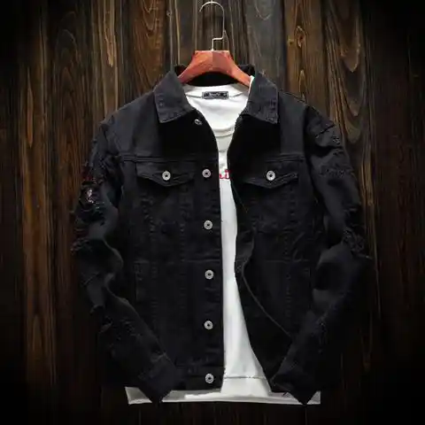 black denim jacket 4xl