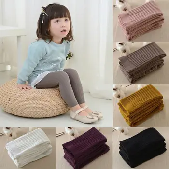 

2019 Kid Leggings for Girls Cotton Infant Baby Toddler Newborn Boys Solid Casual Stockings Children 0-5T Winter Warm Pantyhose