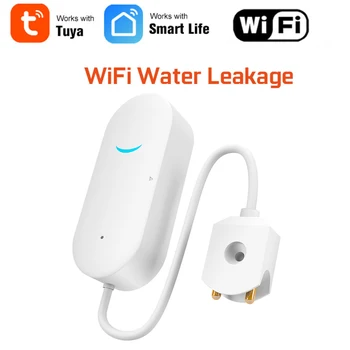

Tuya Smart Wifi Water Leakage Alarm Independent WIFI Water Leak Sensor Detector Flood Alert Overflow Security Alarm System Tuya
