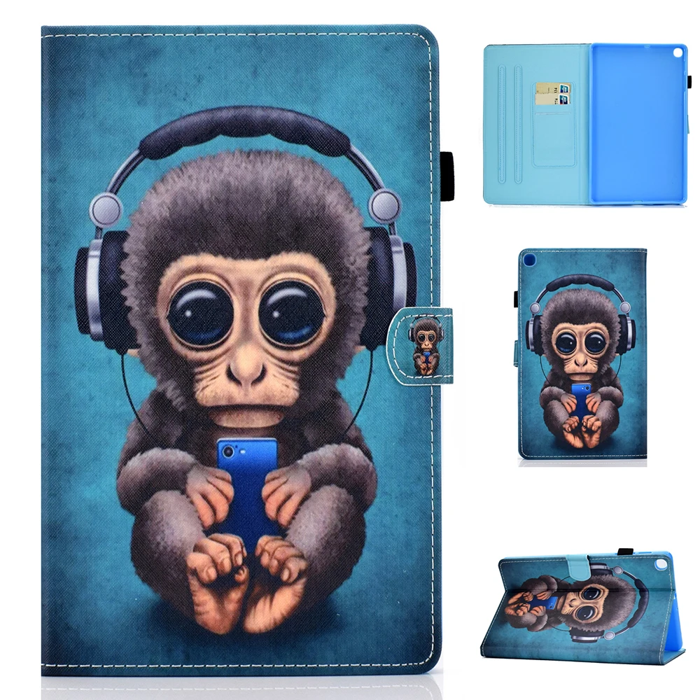 Чехол для Galaxy Tab A 10,1,, SM-T510, SM-T515, 10,1 дюймов, защитный чехол из искусственной кожи с магнитной подставкой, умный чехол с рисунком