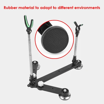 

Fishing Rod Holder Stand Portable Easy Fishing Carrying Pole Bracket with Light Outdoor for Outdoor Raft Ice Fishing