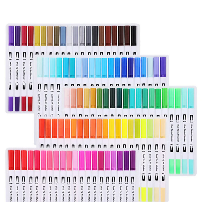 Z30 Watercolors Markers Brush Pen Art Markers Sketch Pen Drawing Brush Set 12 24 36 48 60 100 Colors Professional Student Tool