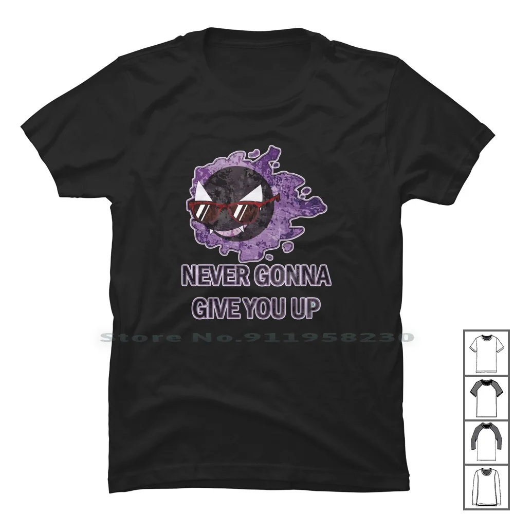 Rick Gastly T Shirt 100% Cotone Cartoon Gamers Movie Gamer Game Ick Gas Ast St Ny Me Funny