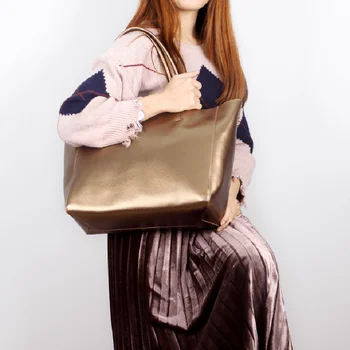 

Caker Brand Women Large Big Genuine Leather Handbag High Quality Blue Bucket Bags Ladies Travel Bags