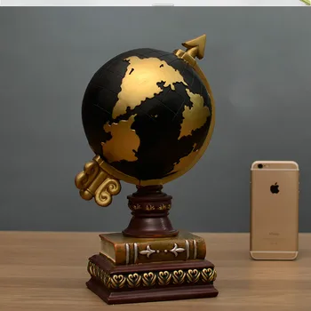 

European Retro Piggy Bank Globe Crafts Decoration Creative Atm Password Money Box Cash Coins Saving Box Mealheiro Home 50A020