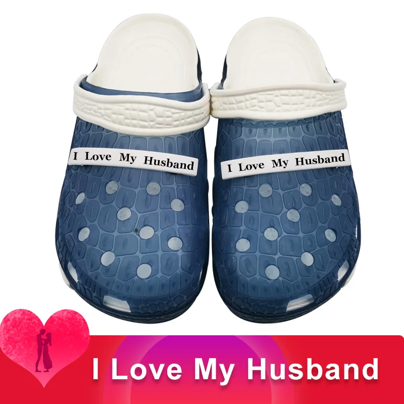 I LOVE MY Husband/мужские сандалии; повседневные Мягкие массажные туфли из ЭВА; Buty Sandalias Croks Sandales Homme Erkek Ayakkabi