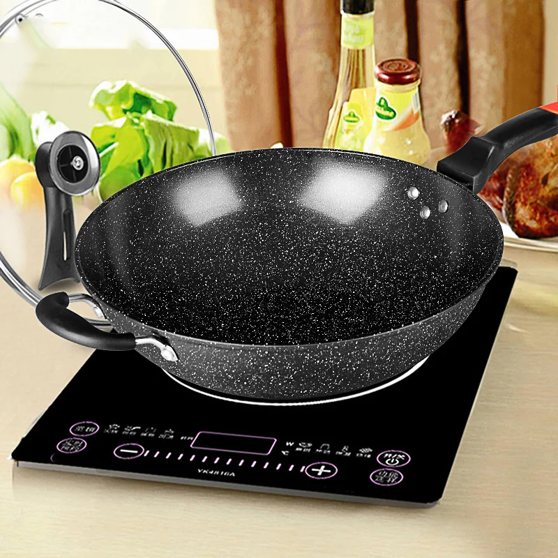 Сковорода Maifan Stone Wok антипригарная сковорода без дыма индукционная плита газовая