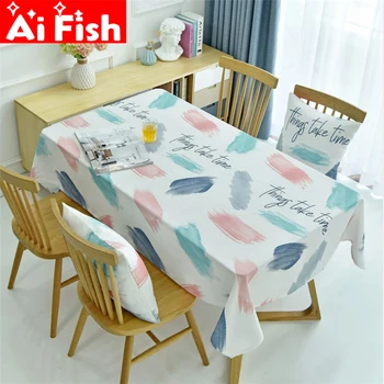 

Simple Nordic Colorful Graffiti Pattern Restaurant Waterproof Tablecloth Decoration Home Dining Table Tablecloth Cafe X029-4