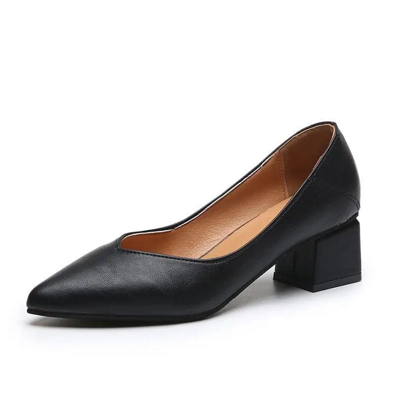 

4-color office Ladies Pumps Hot Sale Spring and autumn Party Wedding high-heeled women's pointy retro Pumps Size 35-40