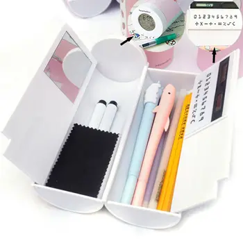 

2019 New Pencil Organizer Case Creative Multi-Function Large-Capacity Pen Box With mirror
