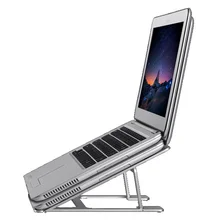 Складной портативный ноутбук стенд Угол обзора/Высота Регулируемый качество алюминиевый сплав Кронштейн Поддержка 10-17 дюймов ноутбук