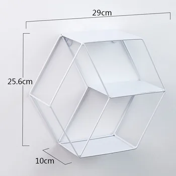 

Geometric Wall Hanging Shelf Rack Hexagon Storage Rack Holder Home Living Room
