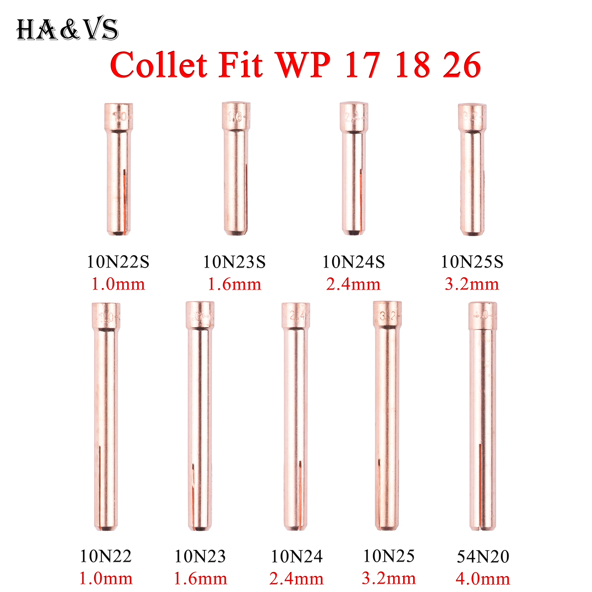 Цанга TIG 1 0/1 6/2 4/3 2/4 0 мм 10N22S 10N23S 10N24S 10N25S 10N22 10N23 10N24 10N25 для сварофонарь ря WP17/18/26 5/10 шт.