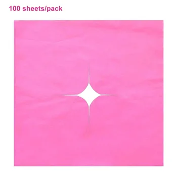 

100sheets Square Non-woven Fabric Small Portable Salon Supplies Solid Anti-Oil Disposable Cover Accessories Face Hole Mat Towel