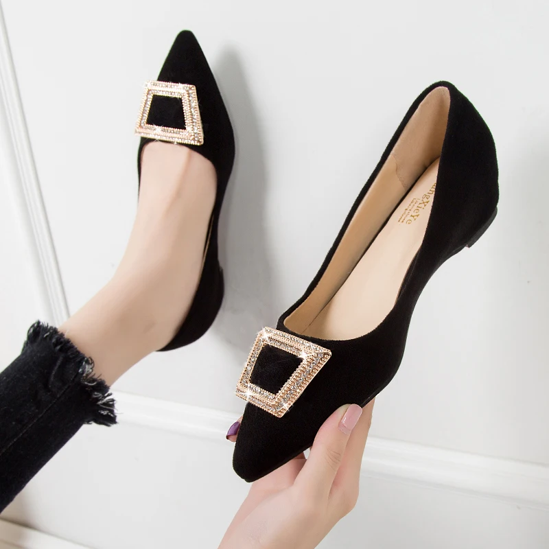 

Buckle Casual Woman Shoe Soft Women Shoes Autumn Increas Height Female Footwear Pointed Toe Women's Moccasins Clogs Platform