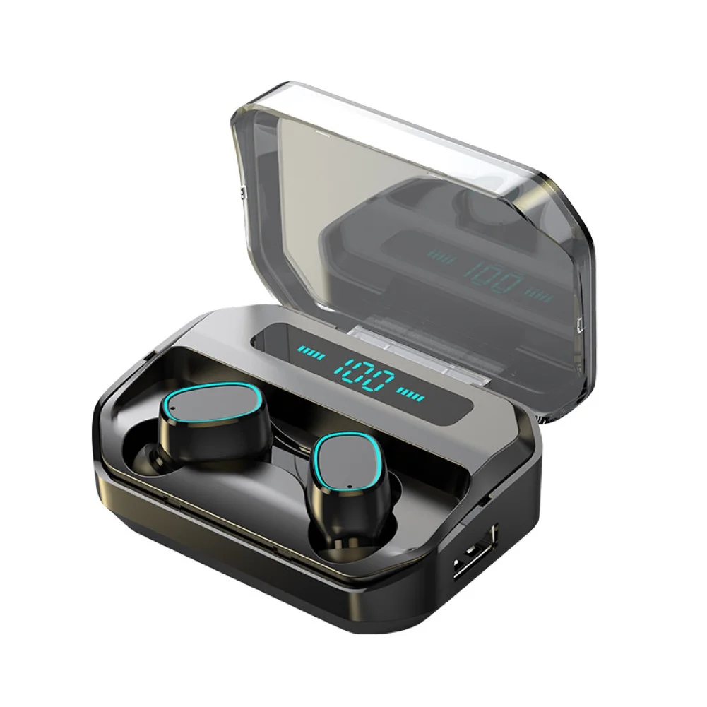 M8 Wireless Bluetooth 5 0 Digital Display Earphones In Ear Earbuds Noise Cancelling Headphones Headsets With Mic