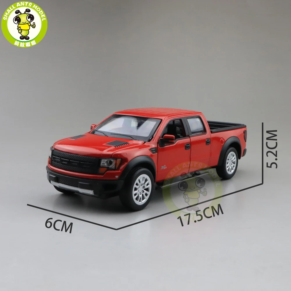 1/34 Ford F150 F-150 Raptor пикап литая модель автомобиля игрушки для детей Детское звуковое освещение Вытяните назад Подарки для мальчиков девочек - Цвет: Red(no box)