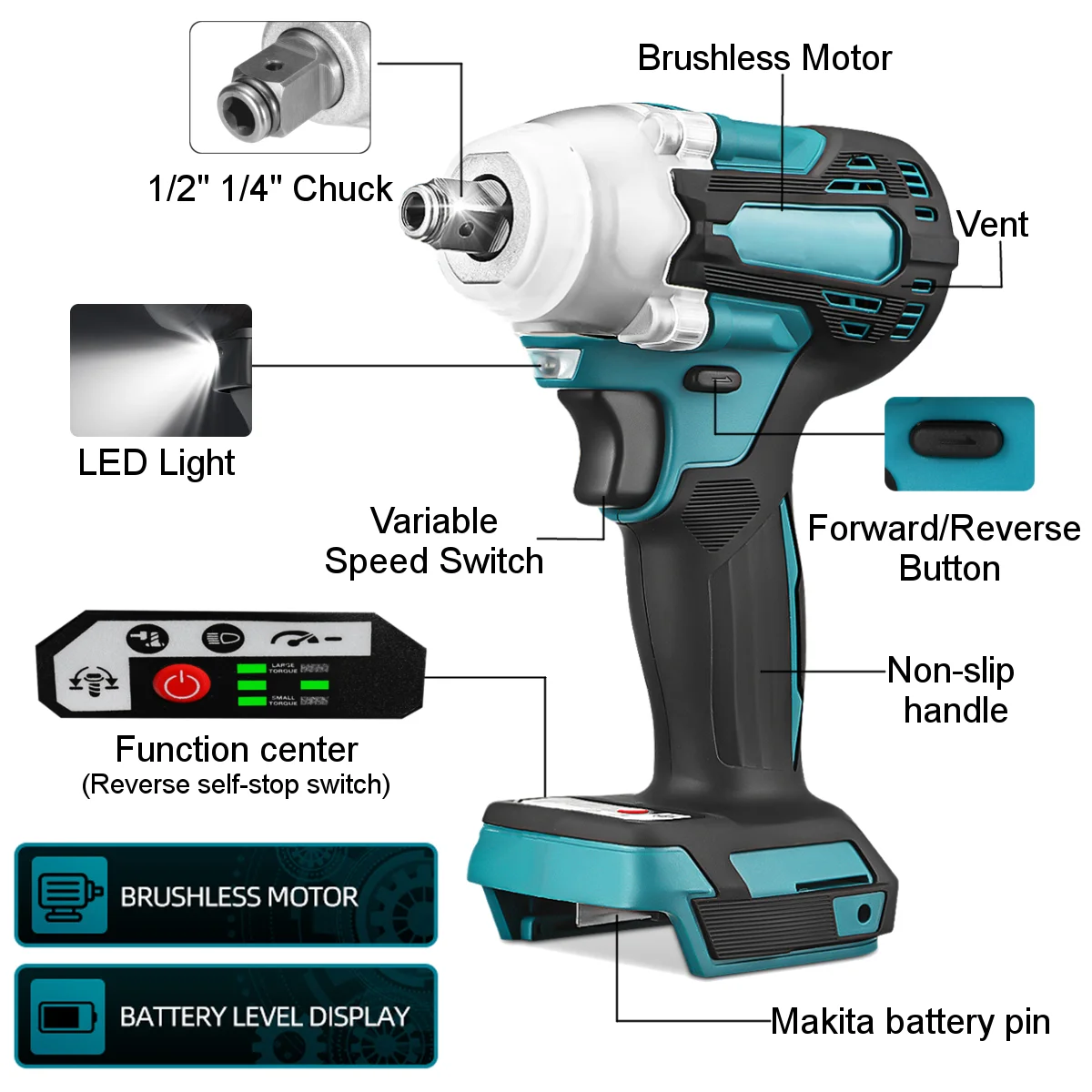 Li-Ion Cordless 1/4'' Electric Screwdriver - Image 2