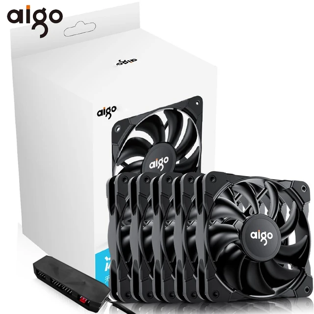 Aigo – Ventilateur Blanc Ar12, 120mm, Rgb, Kit Boîtier Pc Gamer,  Refroidissement, Vitesse Réglable, 12cm - AliExpress