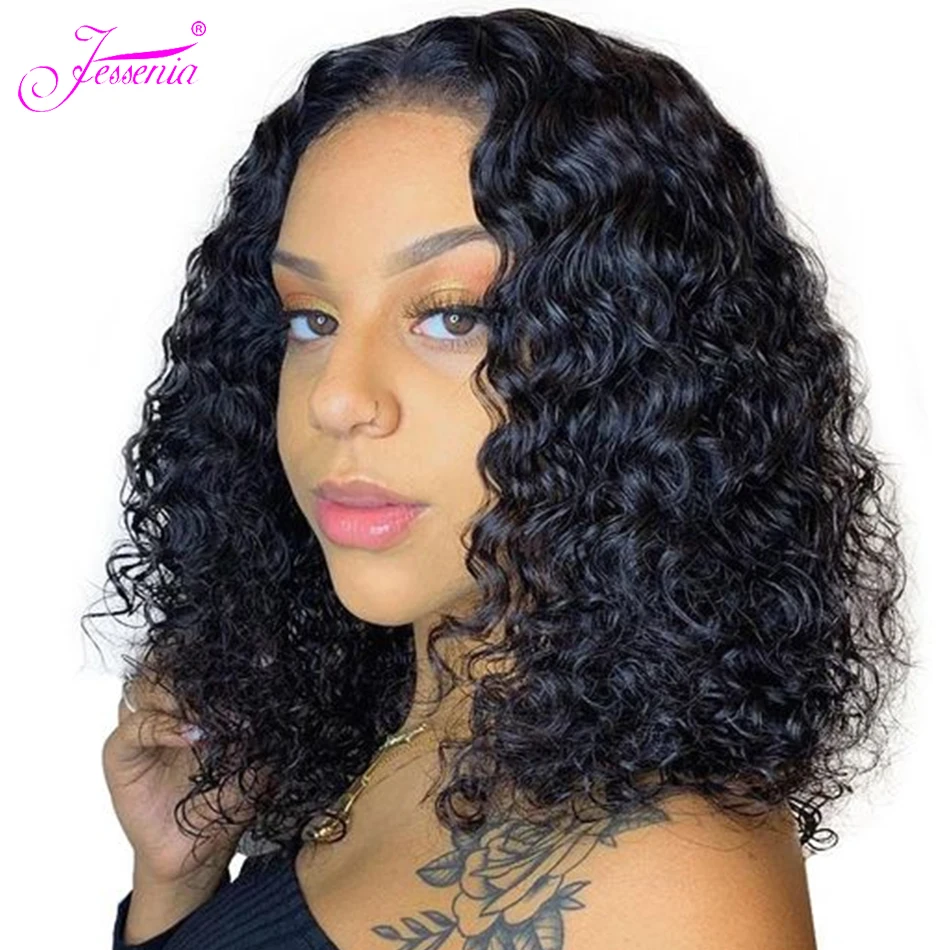 Bob Deep Wave Wig 4x4 Lace 100 Virgin Best Human Hair Wigs For Black Women Short Wavyjerry
