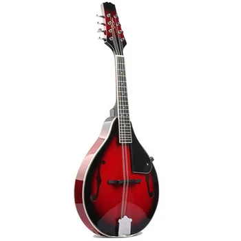 

8-String Basswood Sunburst Mandolin Musical Instrument with Rosewood Steel String Mandolin Stringed Instrument Adjustable Bridge