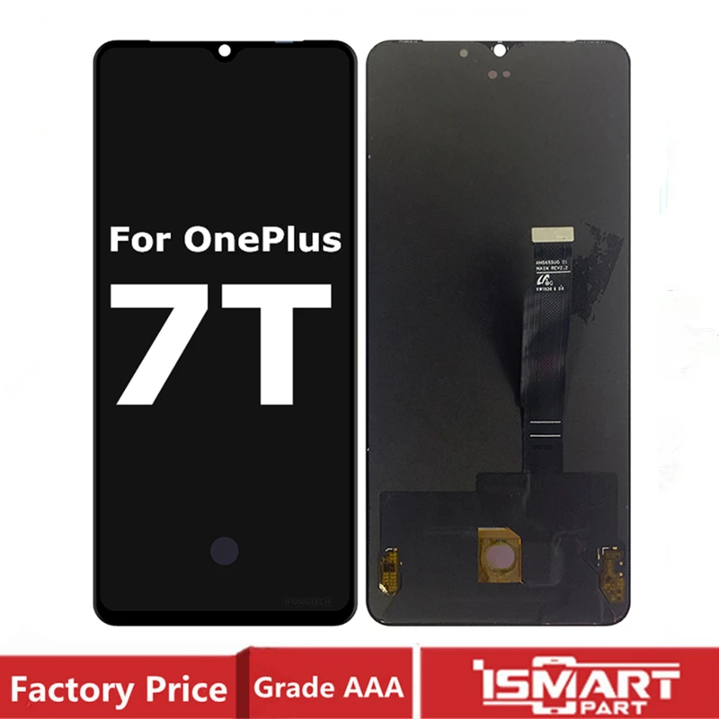 

100% Original Display For OnePlus 7T AMOLED LCD Touch Screen Digitizer Assembly for 1+ 7T Display Screen Replacement 6.55"