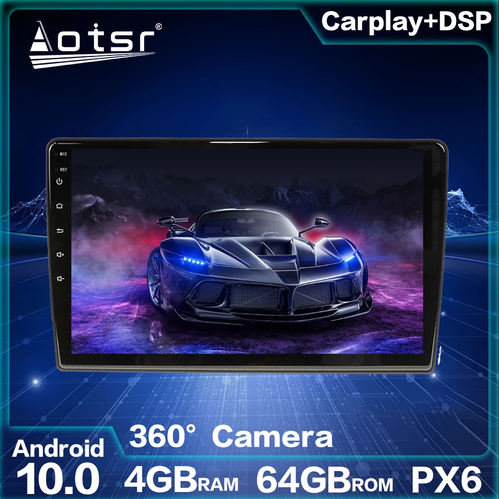 Car GPS Navigation Screen For Toyota Wish 2009+ Android Radio Andriod 10.0 4GB 64GB PX6 Auto Stereo Head Unit Multimedia Player |