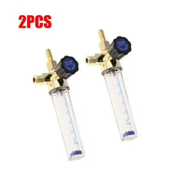 

2pcs Argon Flow Meters 7mm 1/4PT 0.35MPA Ar CO2 Carbon Dioxide Flowmeter Reducer Regulators For Welder Inlet Connection
