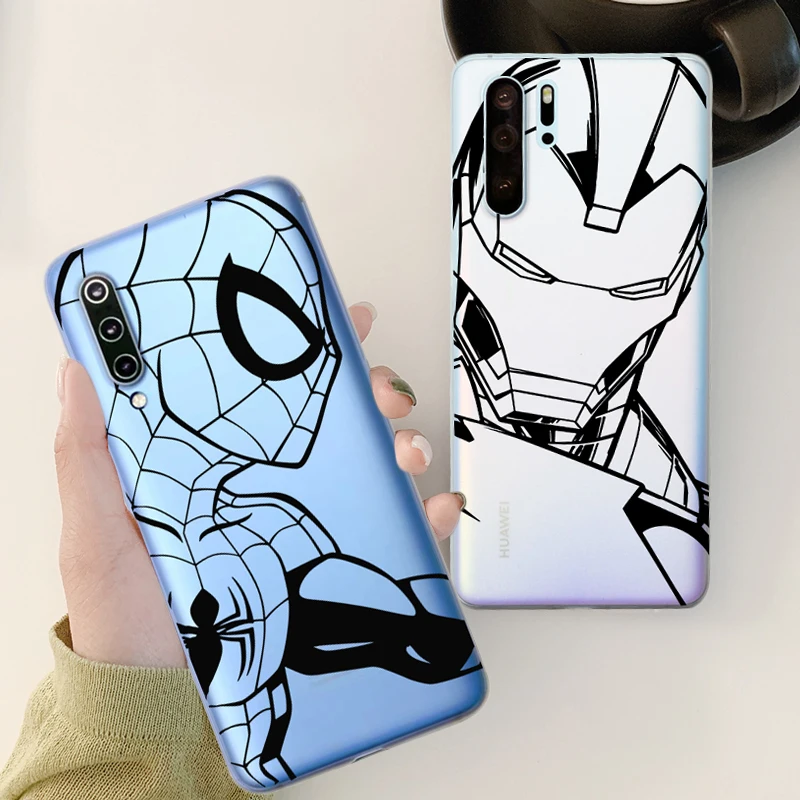 Spiderman iron Man Soft Matte Phone Case For Xiaomi Mi 9 Cover Funda 9se mi9se mi9 mi se Men |