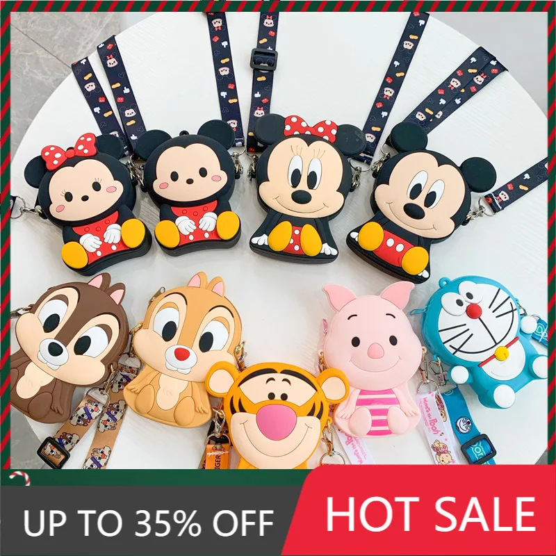 Силиконовый рюкзак Disney с изображением Микки Мауса Детская сумочка для монет